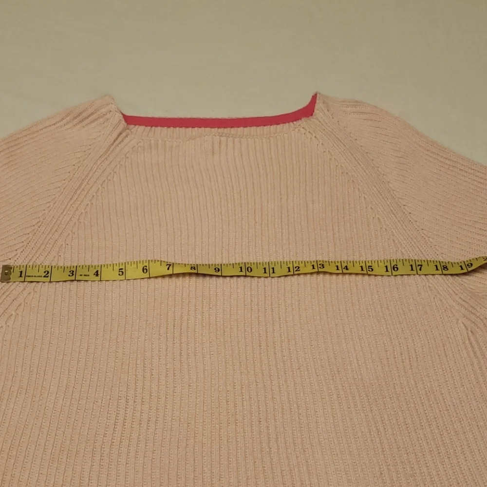 Lou & Grey Pink Ribbed Oversided Sweater